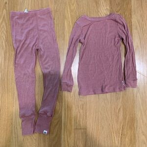 Merino silk leggings and top set